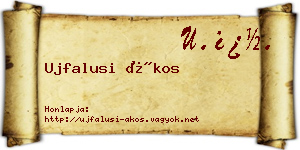Ujfalusi Ákos névjegykártya