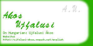 akos ujfalusi business card